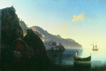 la côte à Amalfi 1841 Romantique Ivan Aivazovsky russe Peinture à l'huile